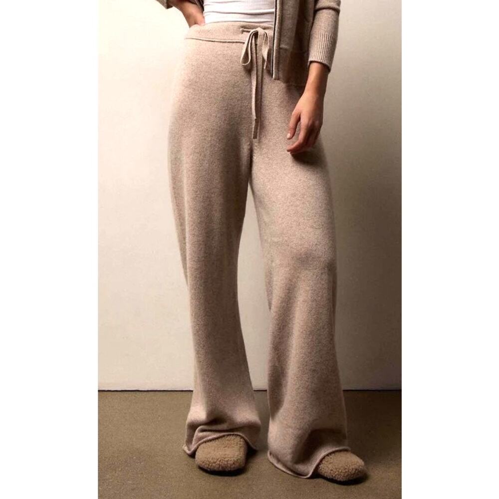 Barefoot Dreams Ultra Lite Flare Lounge Pants Womens XL Beige Cozy Comfort